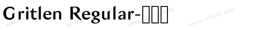 Gritlen Regular字体转换